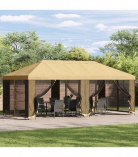 vidaXL 6 x 3 m Cream Polyester and Steel 190 — V0672157721