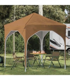vidaXL Pop-up Party Tent 194 x 194 x 245 cm Beige — Model: without sidewall