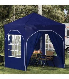 vidaXL Pop-up Party Tent 192 x 192 x 245 cm Blue — Model: with 4 sidewalls