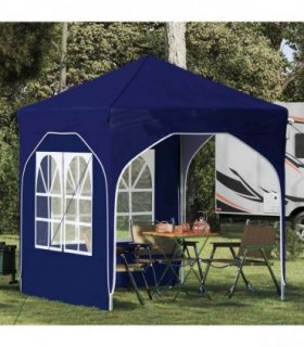 vidaXL Pop-up Party Tent 192 x 192 x 245 cm Blue — Model: with 2 sidewalls