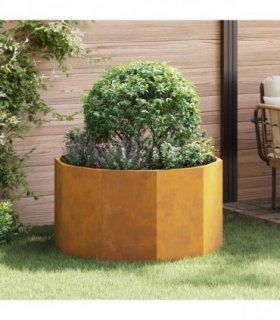 vidaXL Planter Rusty 90 x 90 x 50 cm Weathering Steel