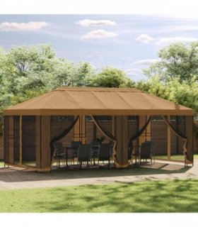vidaXL Gazebo Frame 6 x 3 m Black Steel — Model: without mid-side poles