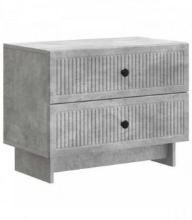 vidaXL Bedside Cabinet with Drawer Concrete Grey 62 x 34.5 x 47.5 cm — V0672158059