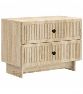 vidaXL Bedside Cabinet Sonoma Oak 62 x 34.5 x 47.5 cm Engineered Wood — V0672158060