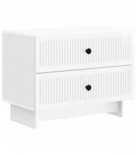 vidaXL Bedside Cabinet High Gloss White 62 x 34.5 x 47.5 cm — V0672158061