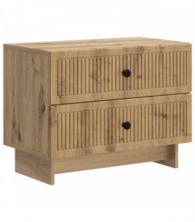 vidaXL Bedside Cabinet Artisan Oak 62 x 34.5 x 47.5 cm Engineered Wood — V0672158062