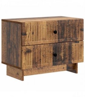 vidaXL Bedside Cabinet Old Wood 62 x 34.5 x 47.5 cm Engineered Wood — V0672158065