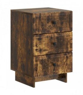 vidaXL Bedside Cabinet Smoked Oak 43 x 41 x 66.5 cm Engineered Wood — V0672158069