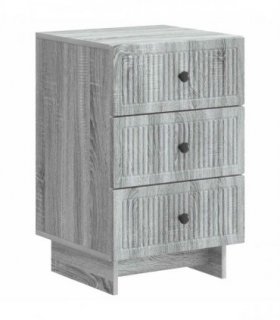 vidaXL Bedside Cabinet Grey Sonoma 43 x 41 x 66.5 cm Engineered Wood — V0672158070
