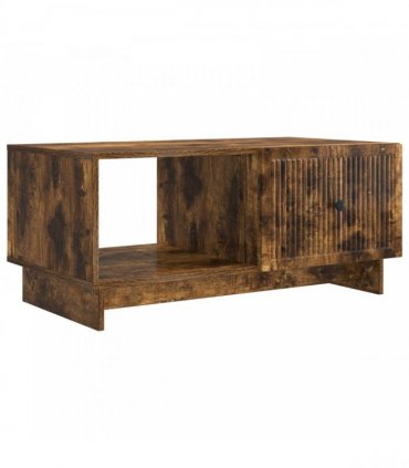 vidaXL Coffee Table Smoked Oak 90 x 50 x 40 cm Engineered Wood — V0672158096