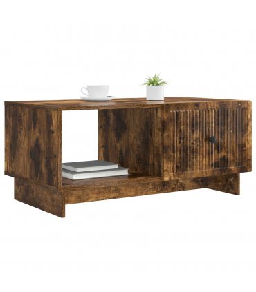vidaXL Coffee Table Smoked Oak 90 x 50 x 40 cm Engineered Wood — V0672158096