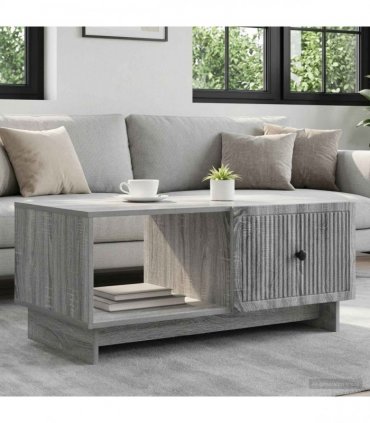 vidaXL Coffee Table Grey Sonoma 90 x 50 x 40 cm Engineered Wood — V0672158097