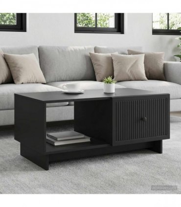 vidaXL Coffee Table Black 90 x 50 x 40 cm Engineered Wood — V0672158098