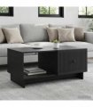 vidaXL Coffee Table Black 90 x 50 x 40 cm Engineered Wood — V0672158098