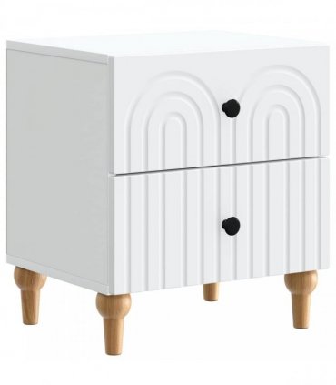 vidaXL Bedside Cabinet 2 pcs White 43 x 34.5 x 48 cm Engineered Wood