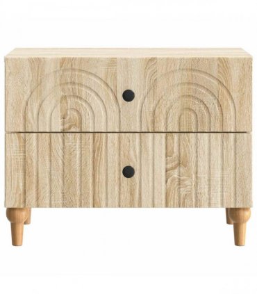 vidaXL Bedside Cabinet Sonoma Oak 62 x 34.5 x 48 cm Engineered Wood