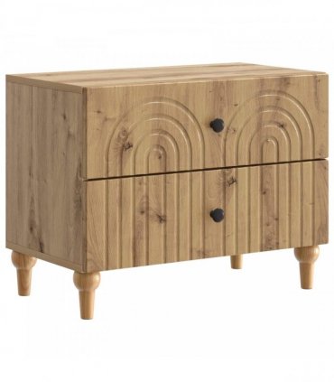 vidaXL Bedside Cabinet Artisan Oak 62 x 34.5 x 48 cm Engineered Wood