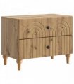 vidaXL Bedside Cabinet Artisan Oak 62 x 34.5 x 48 cm Engineered Wood