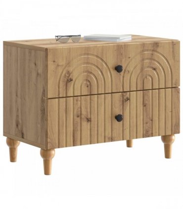 vidaXL Bedside Cabinet Artisan Oak 62 x 34.5 x 48 cm Engineered Wood