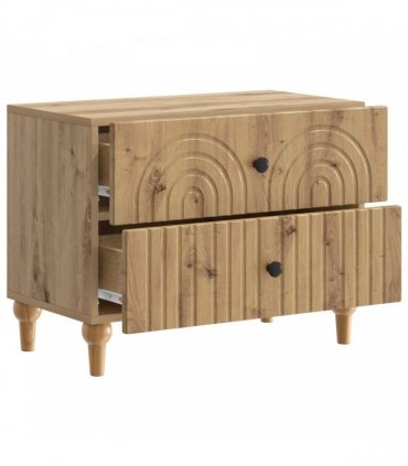 vidaXL Bedside Cabinet Artisan Oak 62 x 34.5 x 48 cm Engineered Wood