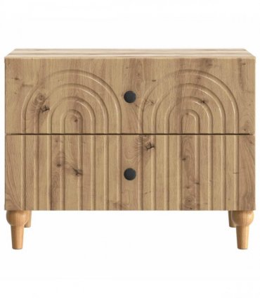 vidaXL Bedside Cabinet Artisan Oak 62 x 34.5 x 48 cm Engineered Wood