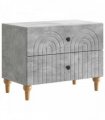 vidaXL Bedside Cabinet Concrete Grey 62 x 34.5 x 48 cm Engineered Wood