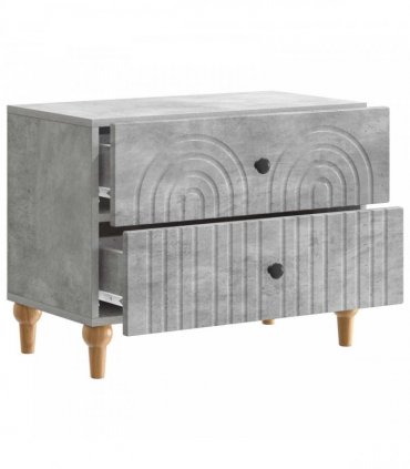 vidaXL Bedside Cabinet Concrete Grey 62 x 34.5 x 48 cm Engineered Wood