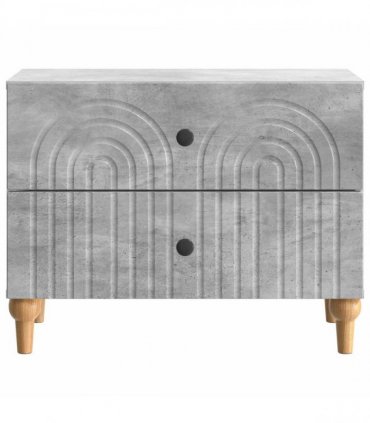 vidaXL Bedside Cabinet Concrete Grey 62 x 34.5 x 48 cm Engineered Wood