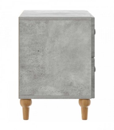 vidaXL Bedside Cabinet Concrete Grey 62 x 34.5 x 48 cm Engineered Wood