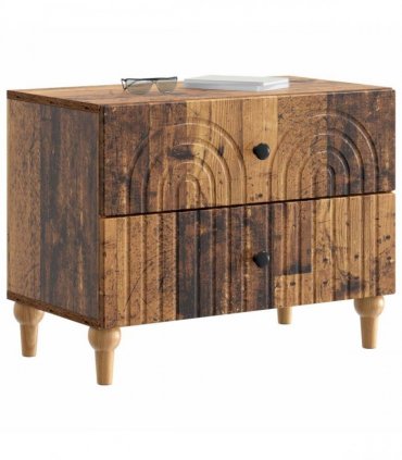 vidaXL Bedside Cabinet Old Wood 62 x 34.5 x 48 cm Engineered Wood