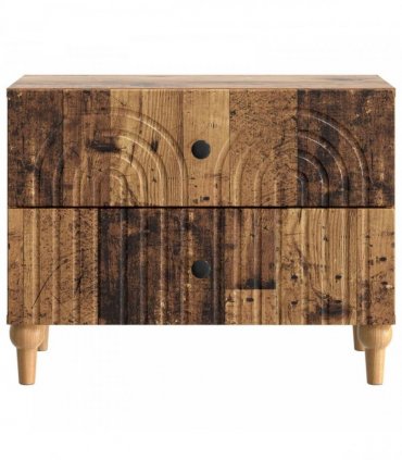 vidaXL Bedside Cabinet Old Wood 62 x 34.5 x 48 cm Engineered Wood