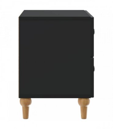 vidaXL Bedside Cabinet Black 62 x 34.5 x 48 cm Engineered Wood