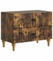 vidaXL Bedside Cabinet Smoked Oak 62 x 34.5 x 48 cm Engineered Wood