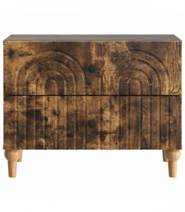 vidaXL Bedside Cabinet Smoked Oak 62 x 34.5 x 48 cm Engineered Wood