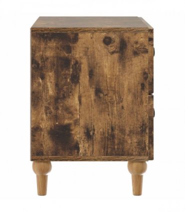 vidaXL Bedside Cabinet Smoked Oak 62 x 34.5 x 48 cm Engineered Wood