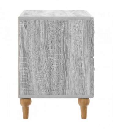 vidaXL Bedside Cabinet Grey Sonoma 62 x 34.5 x 48 cm Engineered Wood