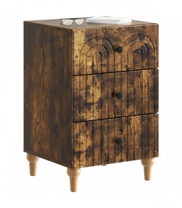 vidaXL Bedside Cabinet Smoked Oak 43x 41 x 66.5 cm Engineered Wood