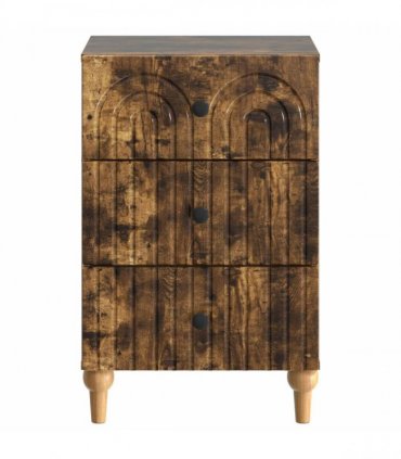 vidaXL Bedside Cabinet Smoked Oak 43x 41 x 66.5 cm Engineered Wood