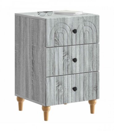 vidaXL Bedside Cabinet Grey Sonoma 43x 41 x 66.5 cm Engineered Wood