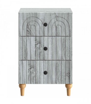 vidaXL Bedside Cabinet Grey Sonoma 43x 41 x 66.5 cm Engineered Wood