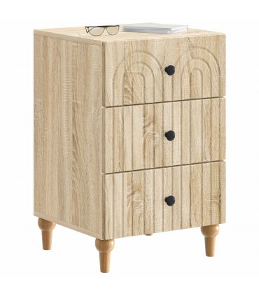 vidaXL Bedside Cabinet Sonoma Oak 43x 41 x 66.5 cm Engineered Wood