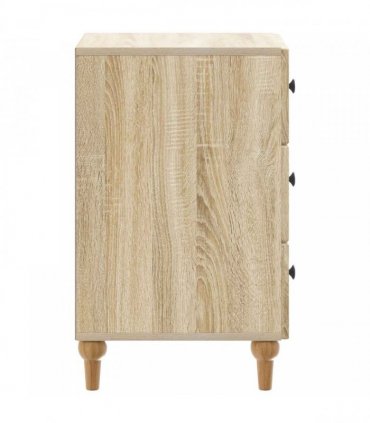 vidaXL Bedside Cabinet Sonoma Oak 43x 41 x 66.5 cm Engineered Wood