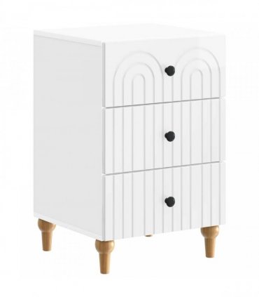 vidaXL Bedside Cabinet with Drawer High Gloss White 43x 41 x 66.5 cm