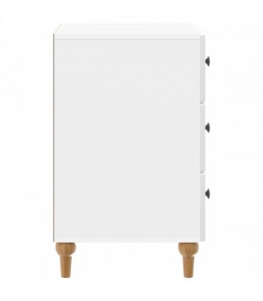 vidaXL Bedside Cabinet with Drawer High Gloss White 43x 41 x 66.5 cm