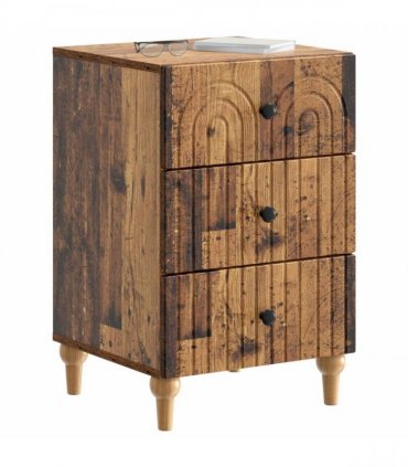 vidaXL Bedside Cabinet Old Wood 43x 41 x 66.5 cm Engineered Wood