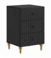 vidaXL Bedside Cabinet Black 43x 41 x 66.5 cm Engineered Wood