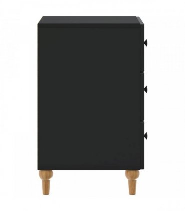 vidaXL Bedside Cabinet Black 43x 41 x 66.5 cm Engineered Wood