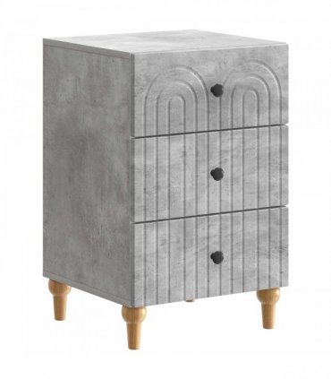 vidaXL Bedside Cabinet Concrete Grey 43x 41 x 66.5 cm Engineered Wood