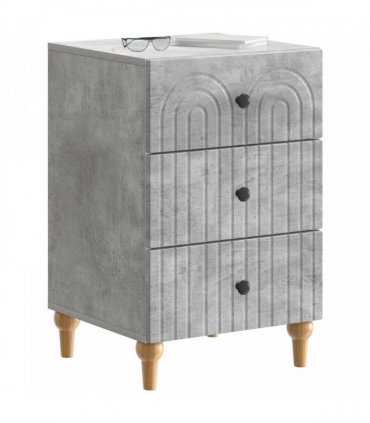 vidaXL Bedside Cabinet Concrete Grey 43x 41 x 66.5 cm Engineered Wood
