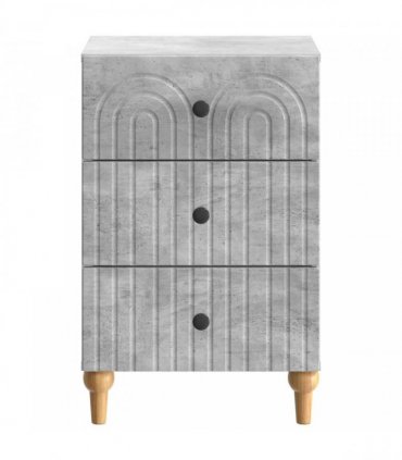 vidaXL Bedside Cabinet Concrete Grey 43x 41 x 66.5 cm Engineered Wood